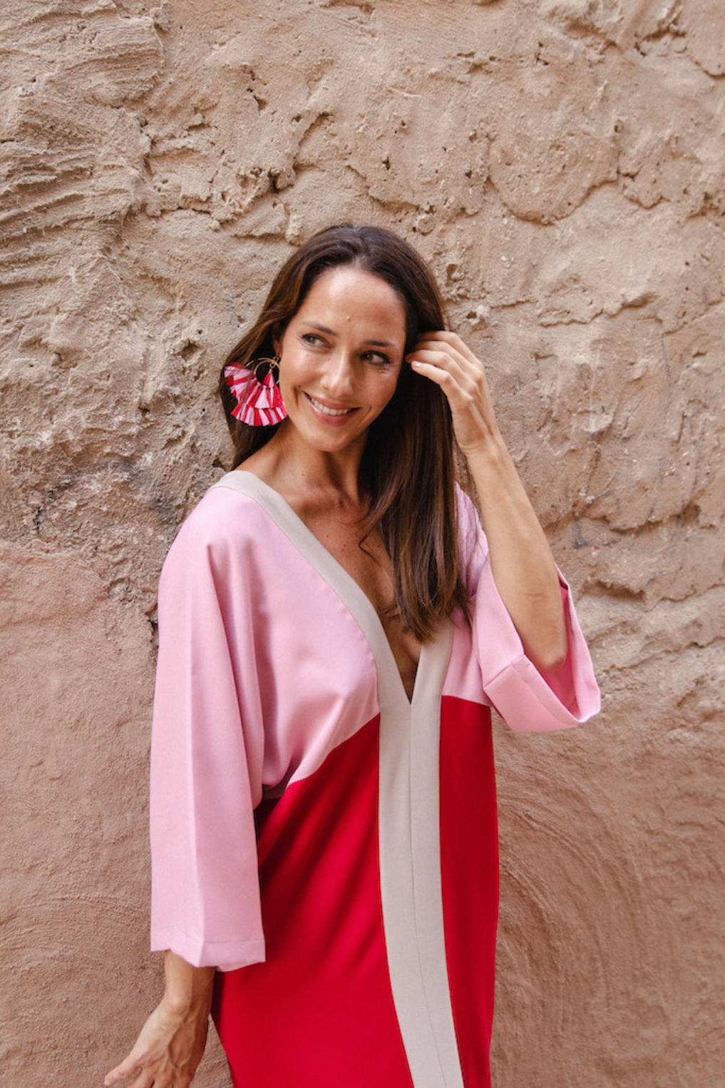 VAM | Caftán Rojo y Rosa - Malota