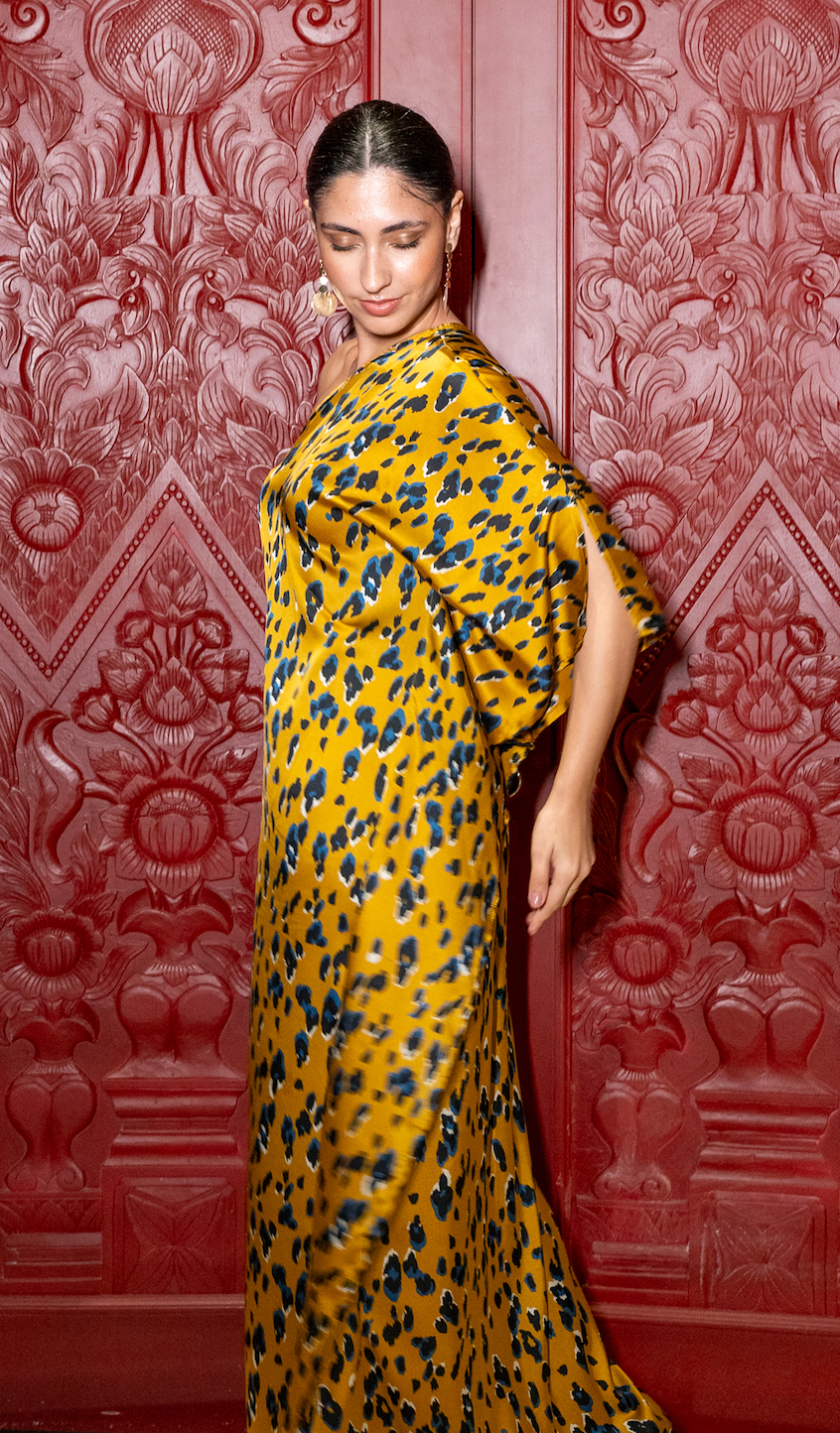 Vestido Fiesta | AVA | Animal print Amarillo