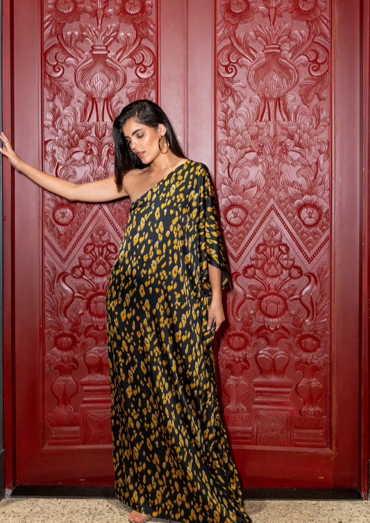 Vestido Fiesta | AVA | Animal print Negro