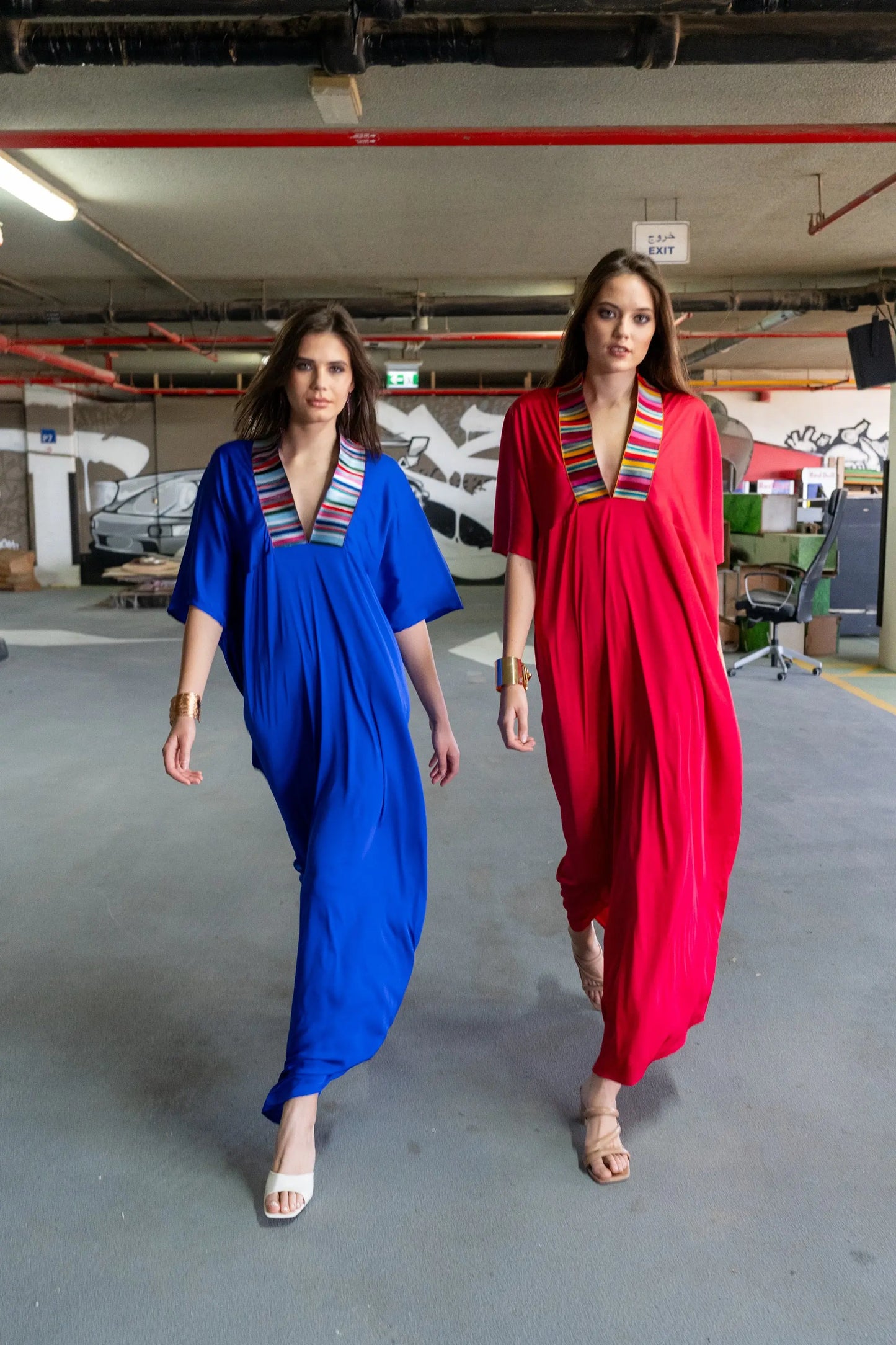 MACA | ATELIER Caftán Seda Rojo - Malota